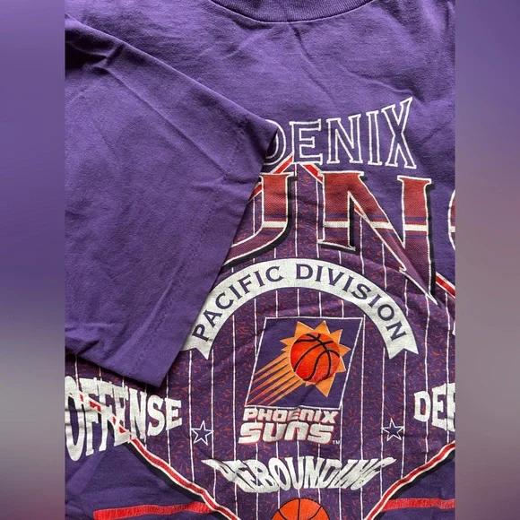 Vintage Phoenix Suns Shirt 90s XL Single Stitch CHALK LINE - Picture 8 of 8